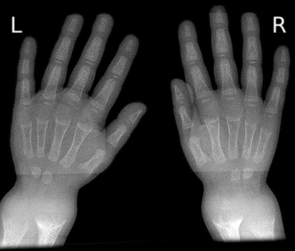 Paediatric radiograph for self-assessment